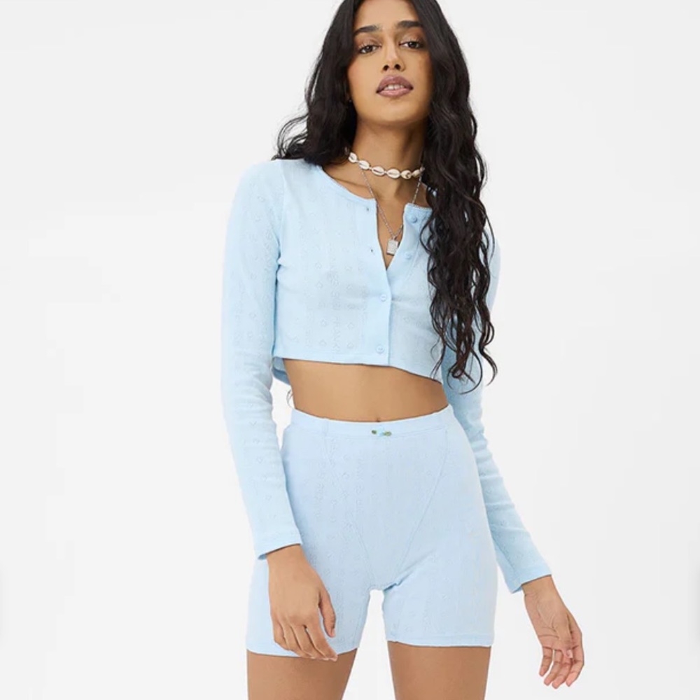 Frankie’s Bikinis x GIGI HADID Meadow Lounge Long Sleeve Cardigan Sweater